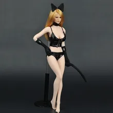 

1/6 Scale ZY5010 Female Black Sexy Catwomen Sexy Cat Girl Costume Clothes Clothing Suit Set Model for 12''Action Figure Body