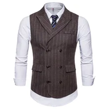 Стиль мужской деловой клетчатый жилет 9617