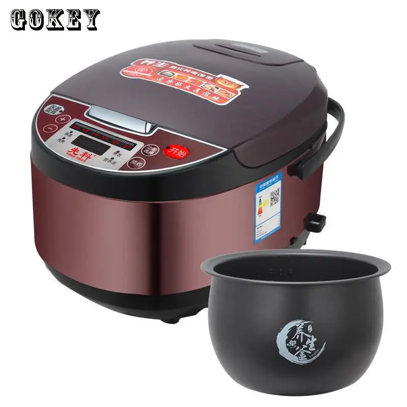 Electric Cooker Portable 5l Intelligent Reservation Set Speed Heat Insulation Lunch Box Instant Soup Porridge Home Electric Cook