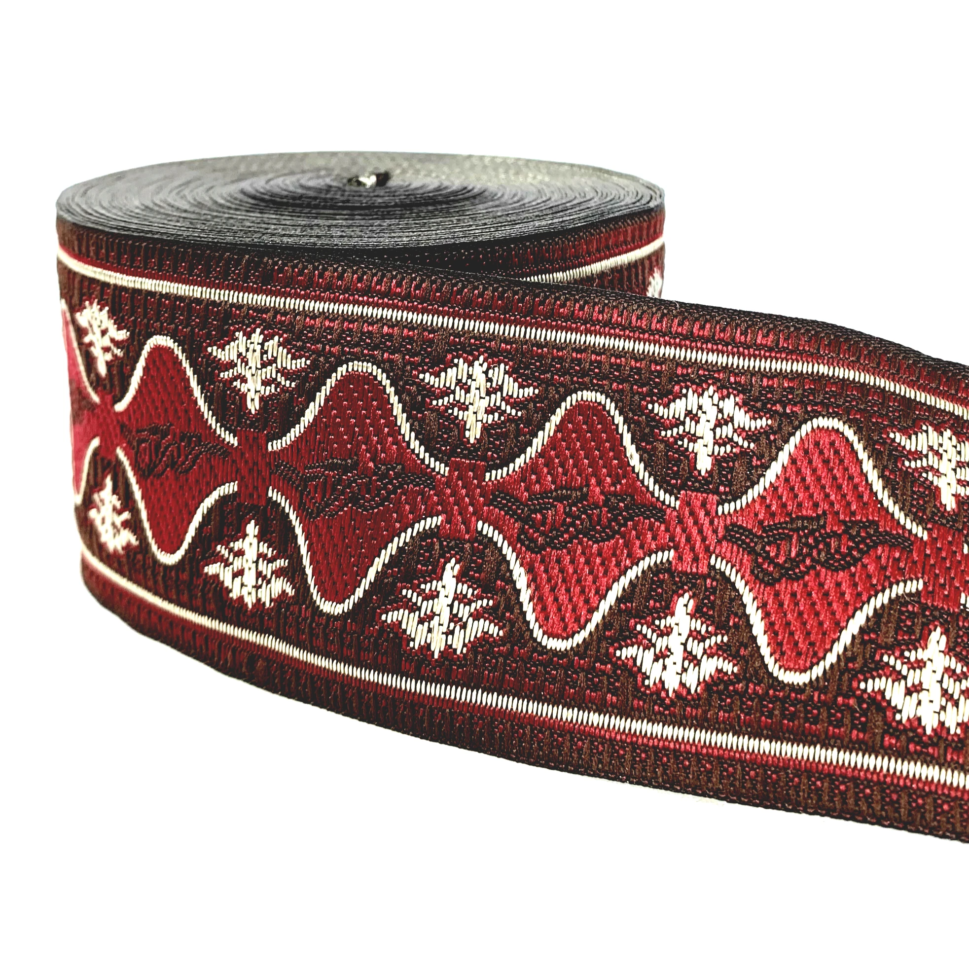 

ZERZEEMOOY 2" 5cm 10yard Embroidery National Style Ribbon Flower Woven Jacquard Ribbon DIY Sewing Material Headwear Accessories