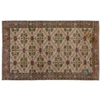 

Handmade Natural Vintage Turkish Area Rug 185x302 Cm-6'1''X9'11''