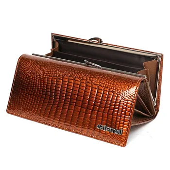 

crocodile pattern womens leather wallets ladies real leather wallet long women genuine leather wallet