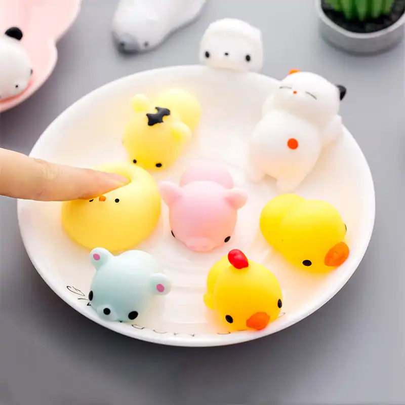 2 4個フワフワスクイーズ玩具かわいい動物指オフィスフィジェットおもちゃ不安ストレスリリーフ大人のための餅上昇おもちゃ スクイーズ おもちゃ Aliexpress