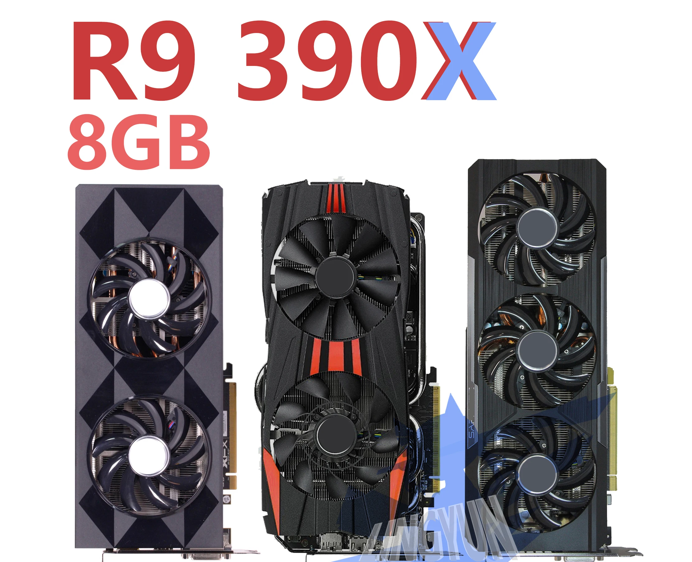 Видеокарта AMD R9 390X8 ГБ графическая карта Radeon R9390X 8 GPU Настольная компьютерная