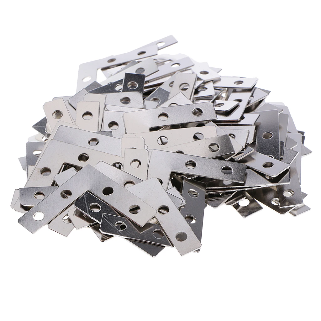100 Pieces Angle Plate Corner Brace Flat L Repair Bracket Picture Frame 38mm