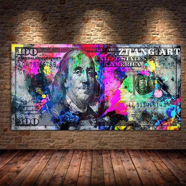 American Paper Ticket Dollar Poster Cool Style Picture Canvas Painting Print Cuadros Wall Art Modern Home Room Decor Frameless 10