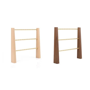 

3 Tier Jewelry Organizer Stand Modern Wood Jewelry Holder and Display Tabletop Jewelry Storage Rack for Necklaces Bracelets Earr