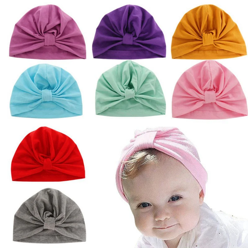 10 цветов, 1 детская шапка с бантом, детская шапка с бантом, Одежда для новорожденных девочек, аксессуары, детский Одноцветный платок в горошек