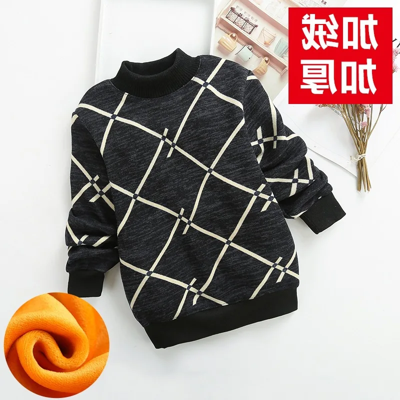 

Childrenswear Autumn And Winter Boy Sweater Brushed And Thick 2019 BOY'S New Style Sweater Fine Yarn Cotton Knitwear Children Pr