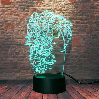 

3D Illusion LED NightLight 7 Colorful Touch Flash Light Fighting Model Dragon Ball Lamp Dragon Ball Z Super Anime Figure Toys