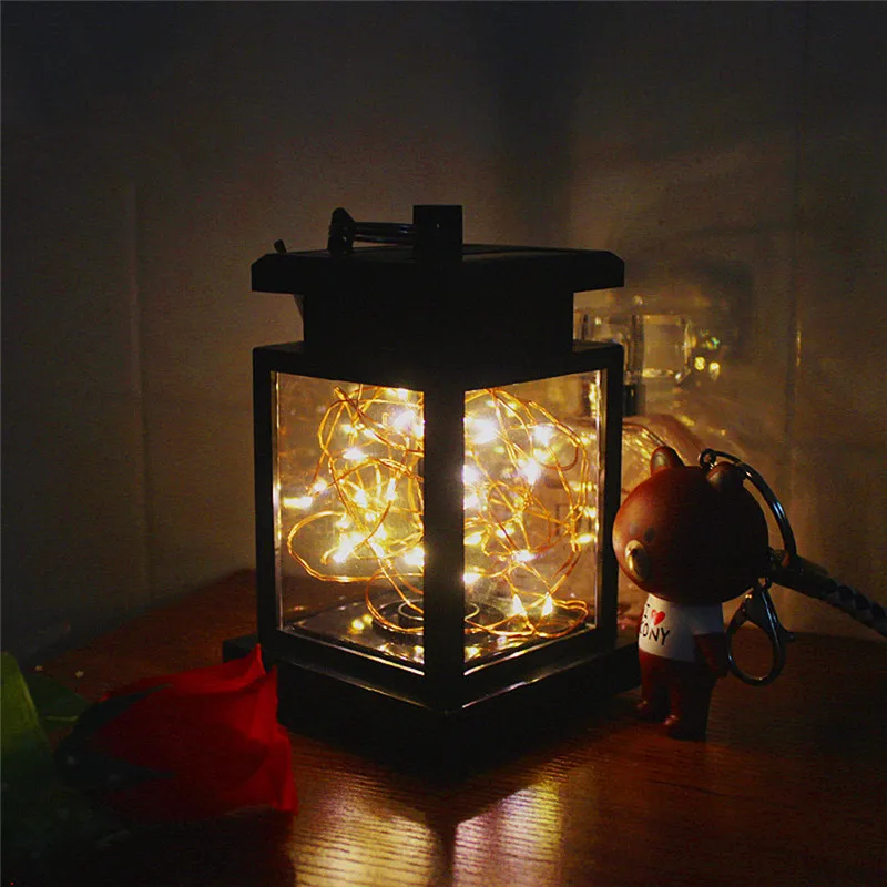 Солнечный медный провод водонепроницаемый светодиодный светильник садовое украшение с зажимом солнечные гирлянды рождественские украшения для дома на открытом воздухе