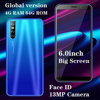 

4GB RAM 64GB ROM F2 Pro Face unlocked Global Version 13MP 6.0inch Smartphone Android Full Screen Mobile Phone Cellphone Celulare