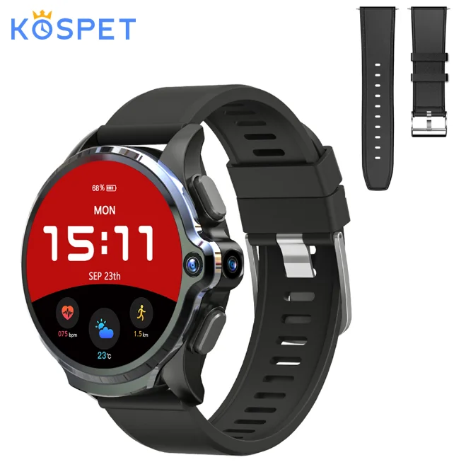 Смарт-часы KOSPET Prime, 4G, телефон, 3 ГБ, 32 ГБ, 1,6 дюймов, экран, двойная камера, 1260 мА/ч, Android, умные часы, Bluetooth, gps, Face ID Unclok - Цвет: Watch Add Strap