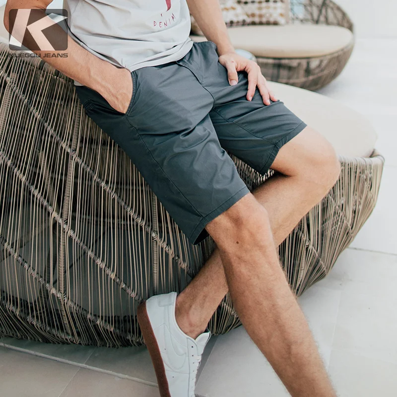 KUEGOU Cotton Men's shorts summer pants Micro stretch Straight type casual pants slim fashion shorts men pants size KK-2920 KUEGOU Cotton Men's shorts summer pants Micro stretch Straight type casual pants slim fashion shorts men pants size KK-2920