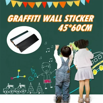 

Soft Magnetic Chalkboard Wall Stickers Removable whiteboard Decals Great Learning Black Board Stickers Office School Supplies