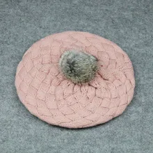 1 шт., г., модная зимняя вязаная шапка с помпонами, вязаный детский берет для девочек, шапка для детей, хлопковая теплая шапка, милая теплая детская шапочка унисекс