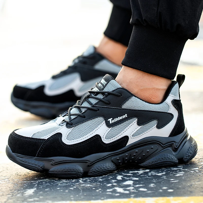 Men Safety Work Shoes Anti-Smashing Steel Toe Cap Puncture-Proof Lightweight safety shoes men shoes