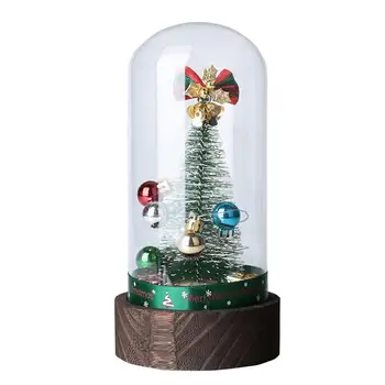 

SOLEDI Glass Beautiful Christmas Lampshade Gift Music Box Party Creative Artificial Christmas Tree Hanging Night Lamp Xmas