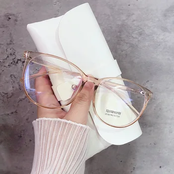 

Classic Rounds Women Anti-Blue Light Optical Myopia Eyeglasses Fashion Plastic Glasses Frame Men Computer Eye Glasses 2020