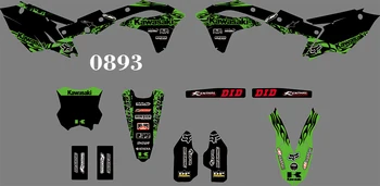 

0898 Motorcycle Team Graphic & Backgrounds Decal Sticker Kits for Kawasaki KXF250 2017 2018 2019 2020