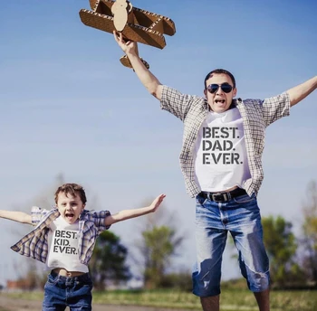 

Best Dad Ever, Best Kid Ever Father's Day T-Shirt Father Son Matching Shirts Daddy and Me Matching Shirts Family Look Tops Tee