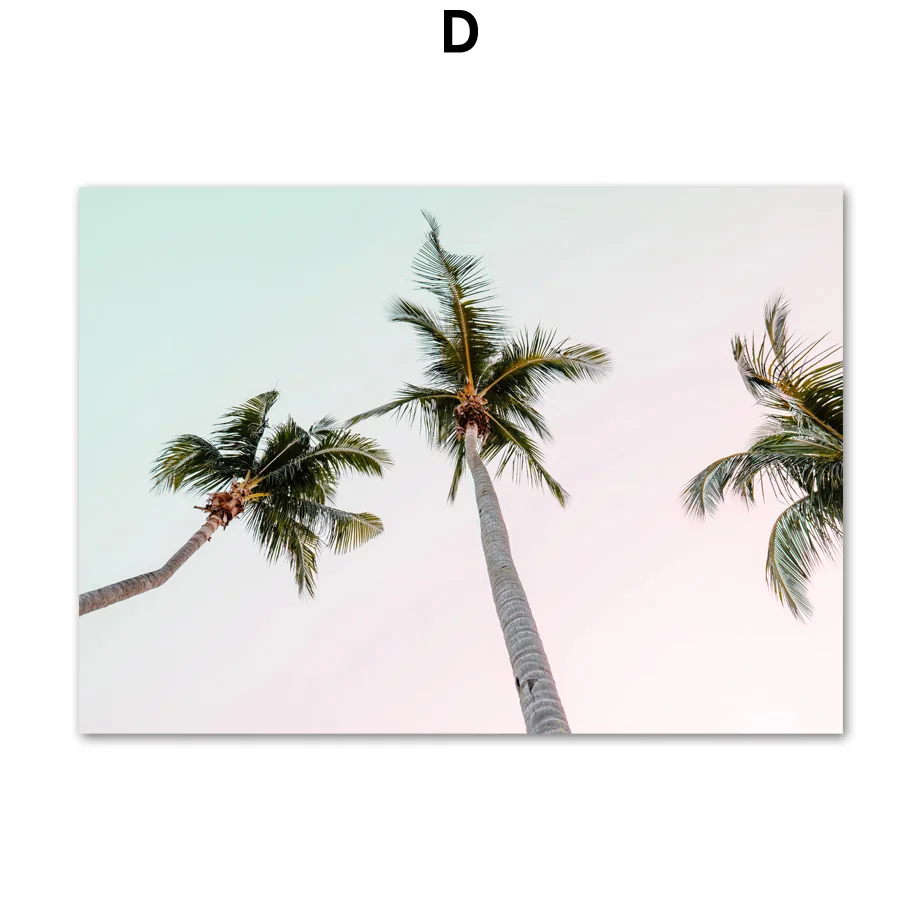 Pink-Beach-Flamingo-Palm-Tree-Surfboard-Wall-Art-Canvas-Painting-Nordic-Posters-And-Prints-Wall-Pictures (6)