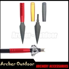 6 шт. стрельба из лука алюминиевая стрелка-вставка подключения широких зазубренных наконечника подходит OD8mm стрелка вал разъем для стрелы стрельба аксессуары