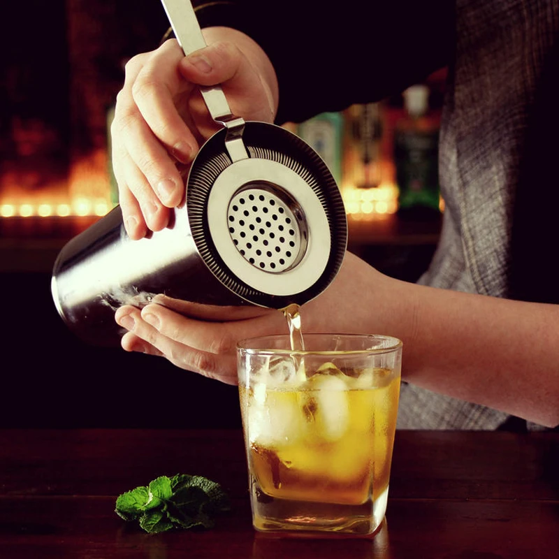 Custom Stainless Steel Colorful Cocktail Ice Bar Strainer for kitchen