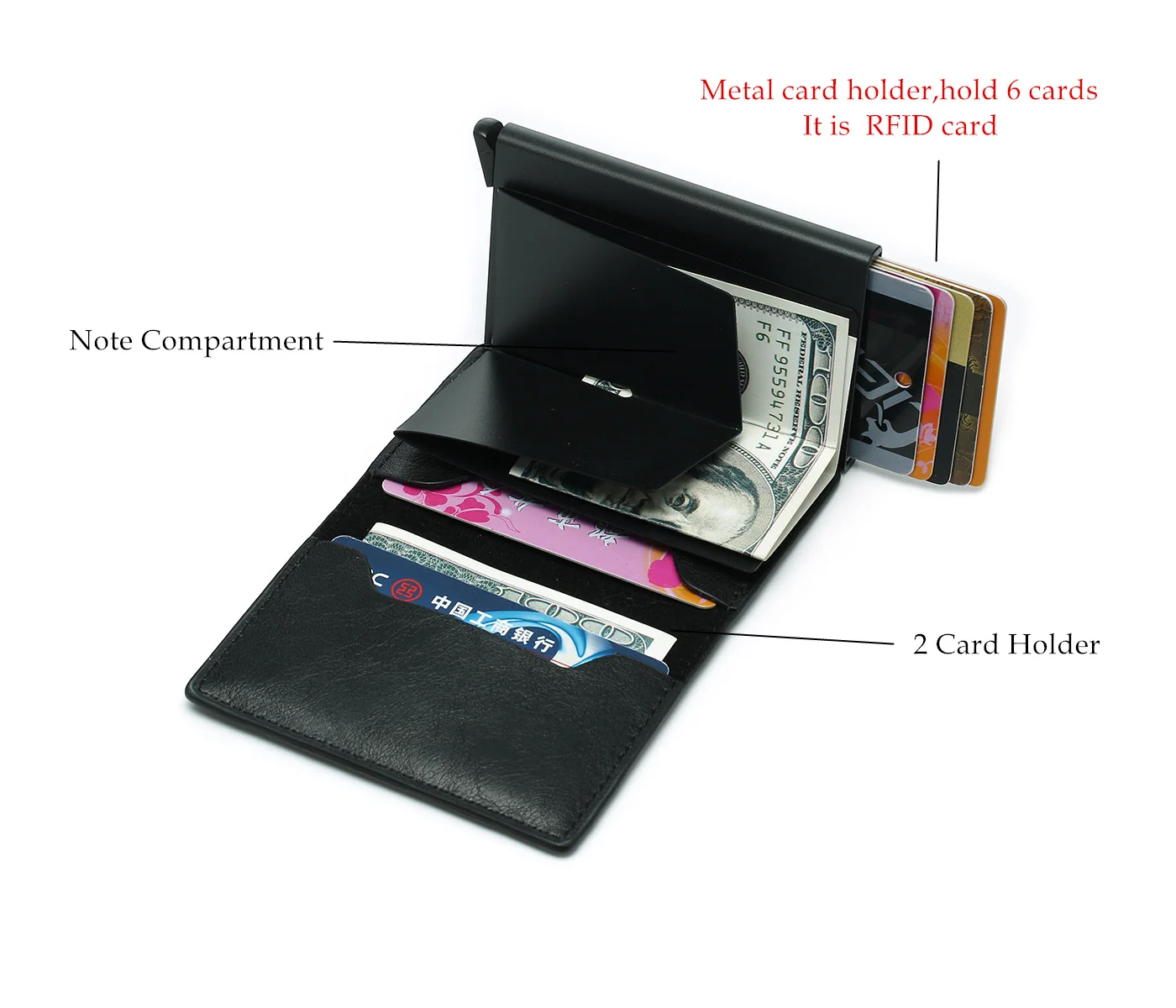 Bycobecy алюминиевый тонкий металлический ID держатель для карт блокирующий кошелек RFID кредитный держатель для карт кошелек несколько цветов для дропшиппинг