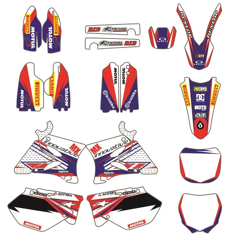 MX для мотокросса, графические наклейки, фоновые декорации, наборы для Yamaha YZ125 YZ250 2002