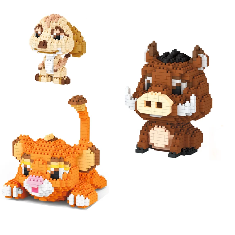 Cartoon-animal-dog-mouse-elephant-monkey-lion-pig-3D-model-DIY-diamond-child-adult-building-block (4)