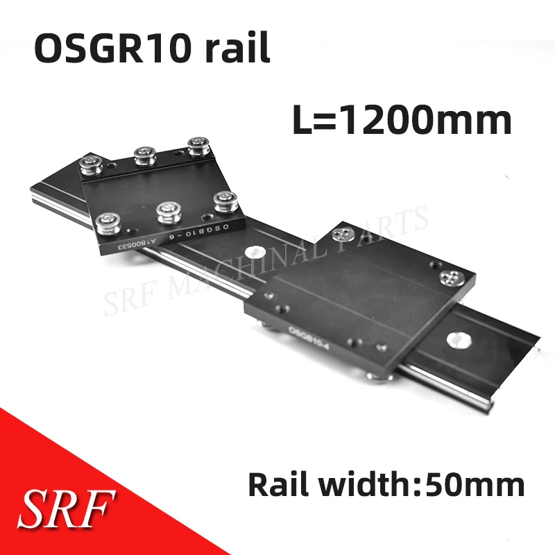Линейная направляющая с двойными осями шириной 50 мм OSGR10 L = 1200 роликовая линейная
