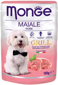 

MONGE MONGE DOG GRILL POUCH for adult dogs with pork 100g