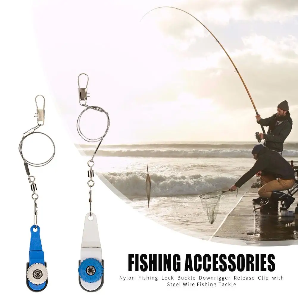 

Nylon Fishing Lock Buckle Downrigger Release Clip with Steel Wire Fishing Tackle Good Toughness and Strong Endurance