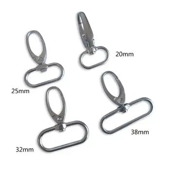 

20pcs/pack D Shape Metal Key Chain Swivel Clasps Lanyard Snap Hook Zipper Pulls
