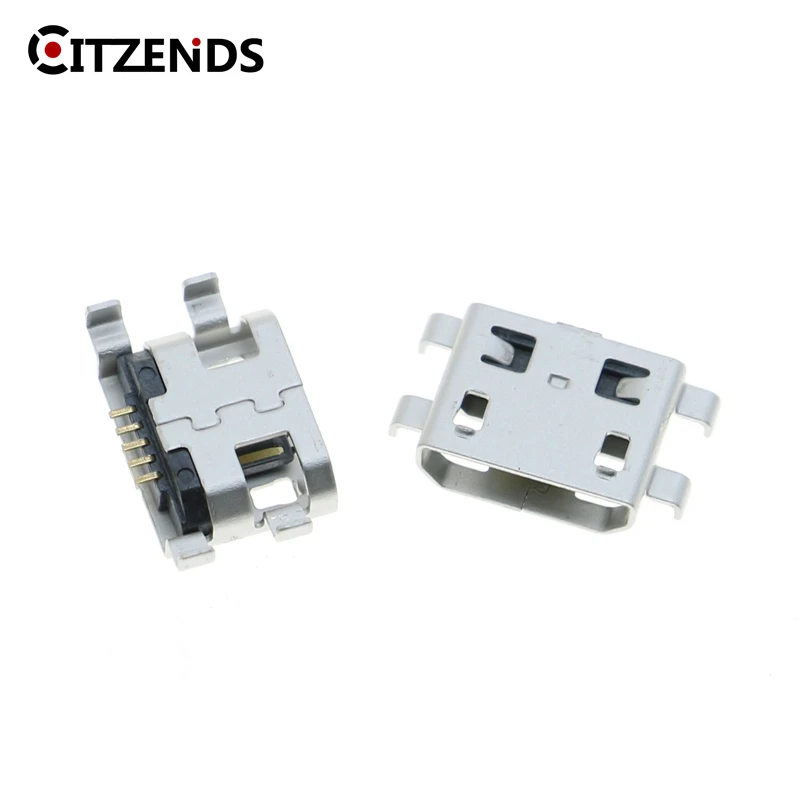 10 шт./лот разъем Micro USB 5pin тип B 0 8 мм без бокового гнезда для мобильного мини-USB