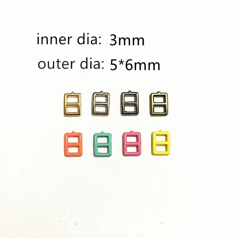 5X6 мм Мини Blyth пряжки кукла-одежда Красочные 200 шт аксессуары DIY Tri-Glide