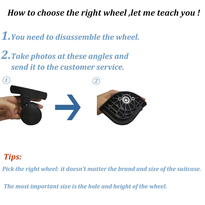 Replacement Luggage Wheels Repair 14-30inch Luggage Accessories Casters Spinner Wheels Replacement Wheels for Suitcases  Casters