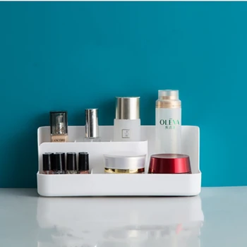 

Makeup Organizer For Lipstick Nail Polish Multiple Plaid Desktop Storage Box Minimalist Style Elegant Color Drop Shipping