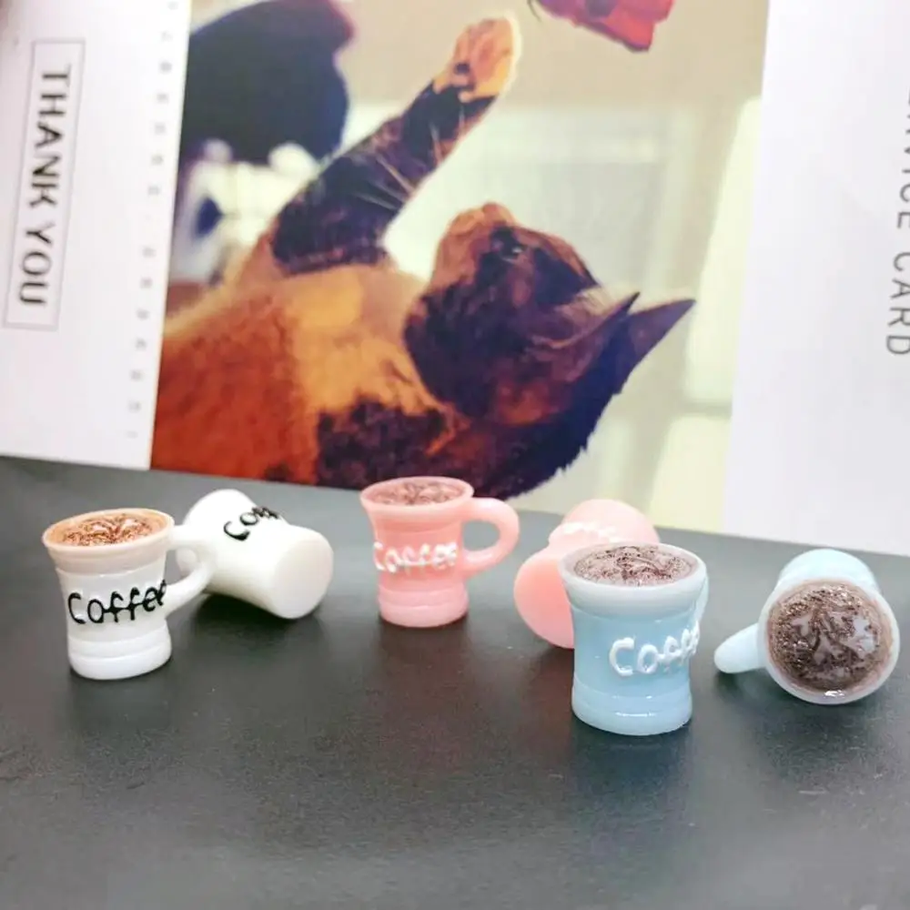 6 шт. 15*21 мм 3D моделирование смолы чашка кофе очарование подвески для DIY украшения серьги, брелок ювелирные изделия аксессуары LL032