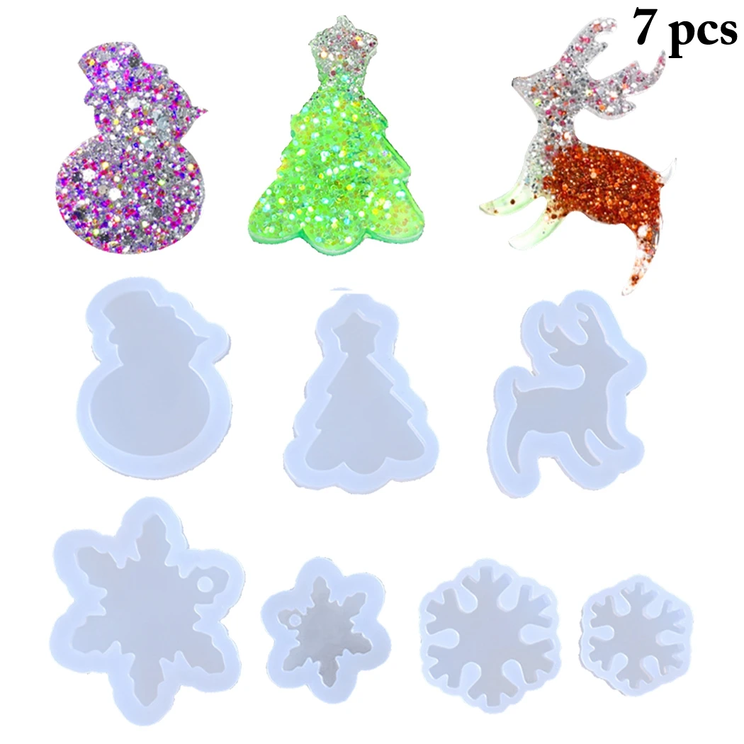 

7 шт., силиконовые формы для изготовления украшений, формы для изготовления серег, ювелирный подвесной Шарм