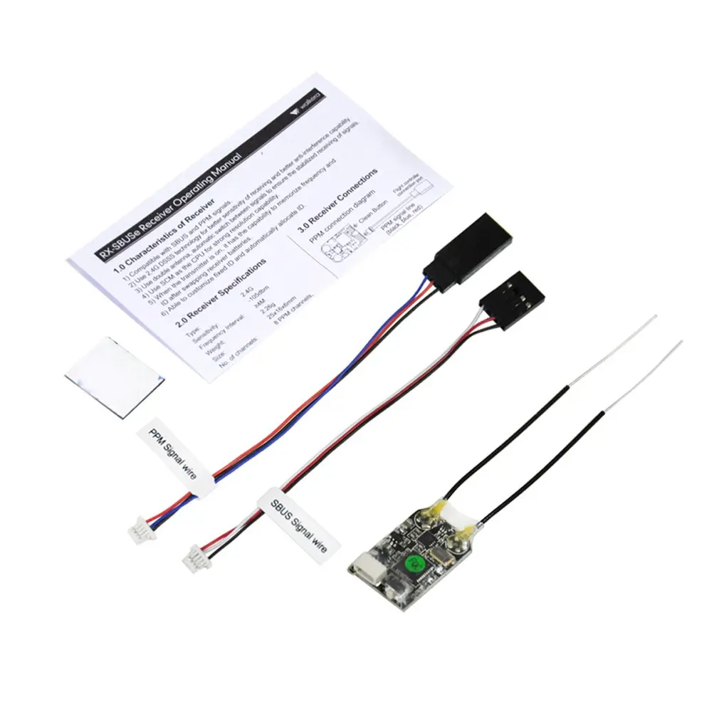 

RX-SBUSe Mini Receiver 2.4G 12CH PPM Output SBUS for Devo 7/F7/F10/F12E RC Model FPV Racing Drone Quadcopter Model