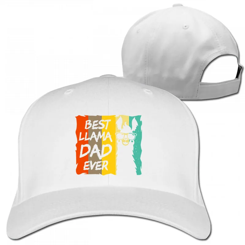 Лучшая бейсболка для мужчин и женщин с надписью Llama Dad Ever Fathers Day Gifts Ideas винтажная бейсболка Llama модная Регулируемая Кепка - Цвет: 1-White