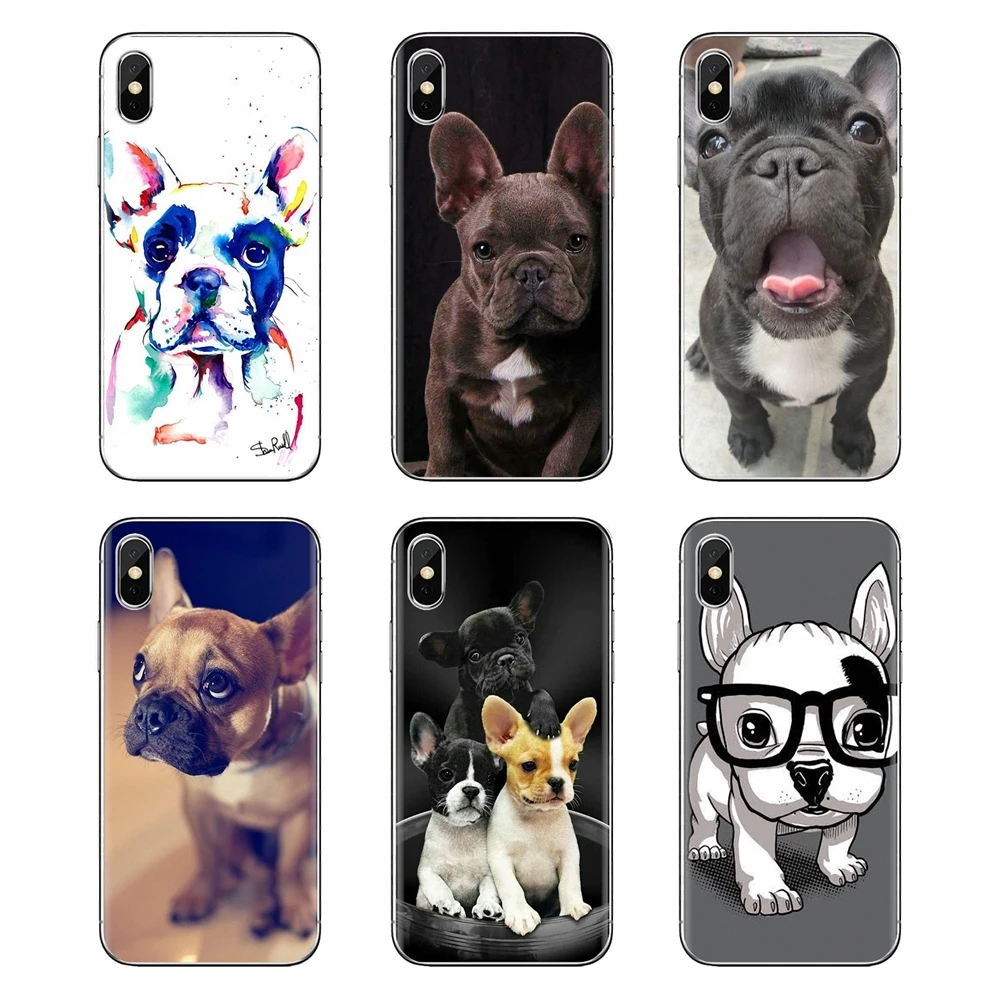 For Xiaomi Redmi 4A S2 Note 3 3S 4 4X 5 Plus 6 7 6A Pro Pocophone F1 Silicone Phone Bag Case whimsical french bulldog Dogs puppy |