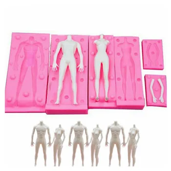 

Body Silicone Mould Fondant Doll Men and women body DIY clay sugar craft Cake Decorating Tools Chocolate Gumpaste Mold