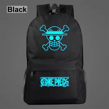 

AL1501 Blue Luminous Anime Catoon Skull Pirates Boy Girl School bag Teenagers Student Schoolbags Women Packsack Men Backpack