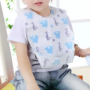 

10/20Pcs Cartoon Animal Disposable Baby Bibs Cotton Soft Infant Feeding Towel Double fixed patch to prevent displacement