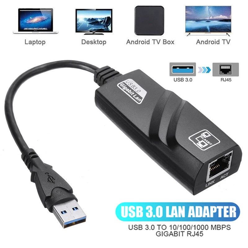 High Quality USB 3.0 LAN Adapter Mbps Gigabit RJ45 Ethernet Network PC Laptop|USB Cables| - AliExpress