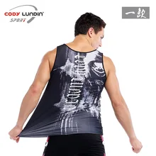 Marathon Футболка с принтом черепа Мужская впитывающая дышащая плотная эластичная баскетбольная тренировочная майка