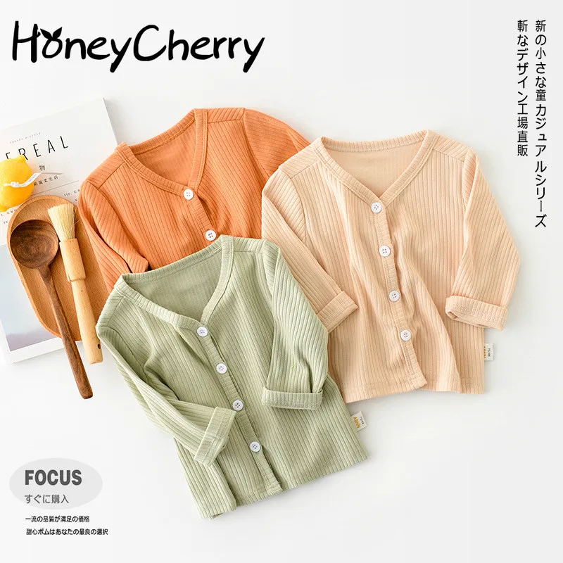 

20 Autumn New Baby Outdoor Cardigan Infant Small Children's Cute Solid Color Cardigan Jacket toddler sweater